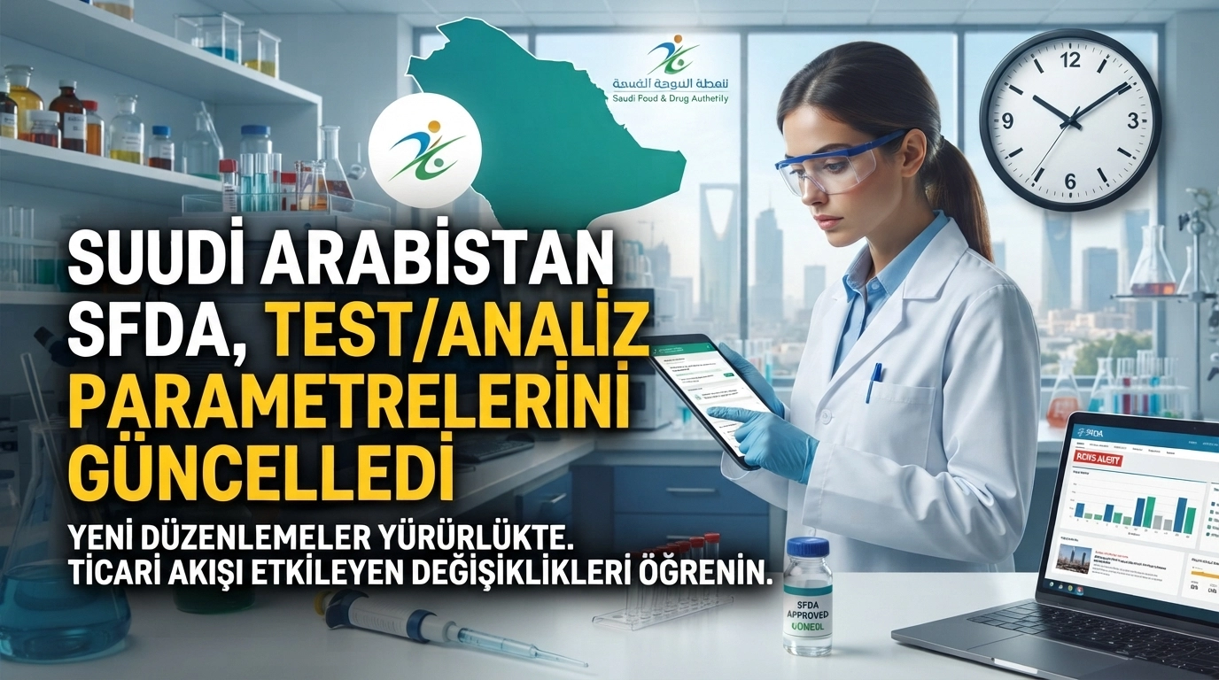 SUUDI ARABISTAN SFDA KURUMU TEST / ANALİZLER İÇİN GÜNCEL PARAMETRELER